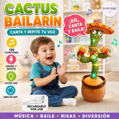 Cactus Bailarín Con Canto y Repetidor!