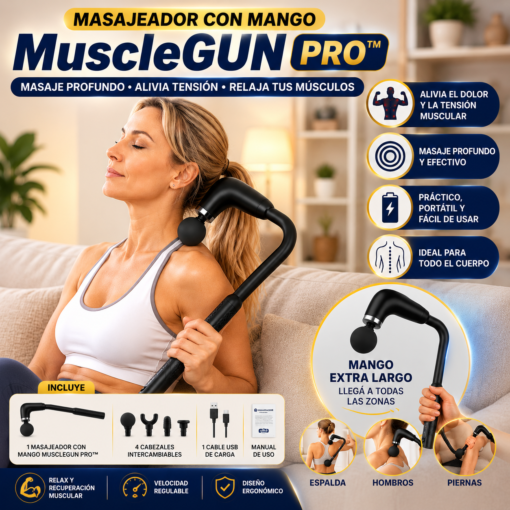 Masajeador con Mango MuscleGUN PRO™